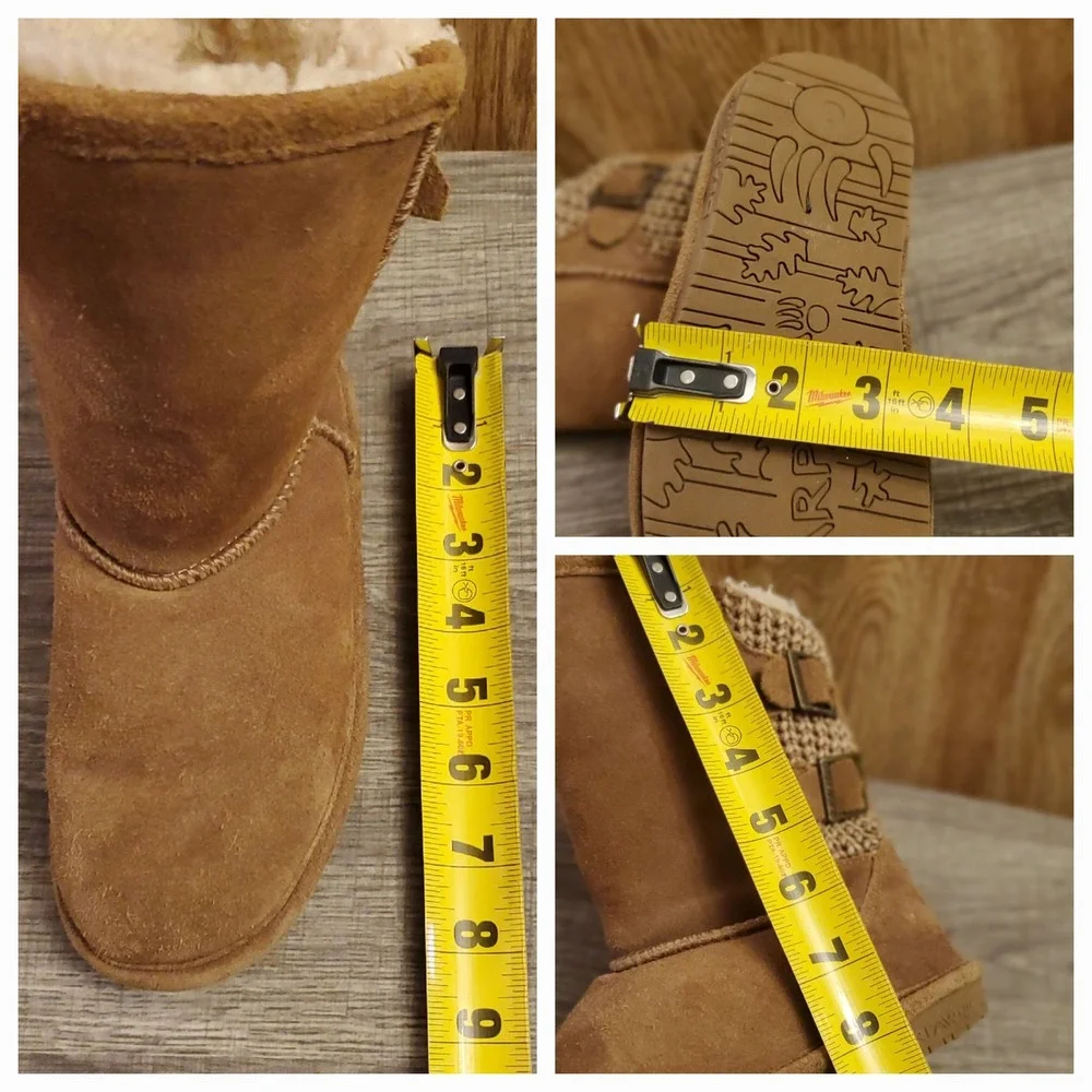 Bearpaw Boshie‎ Suede Boots Youth Size 1 Brown